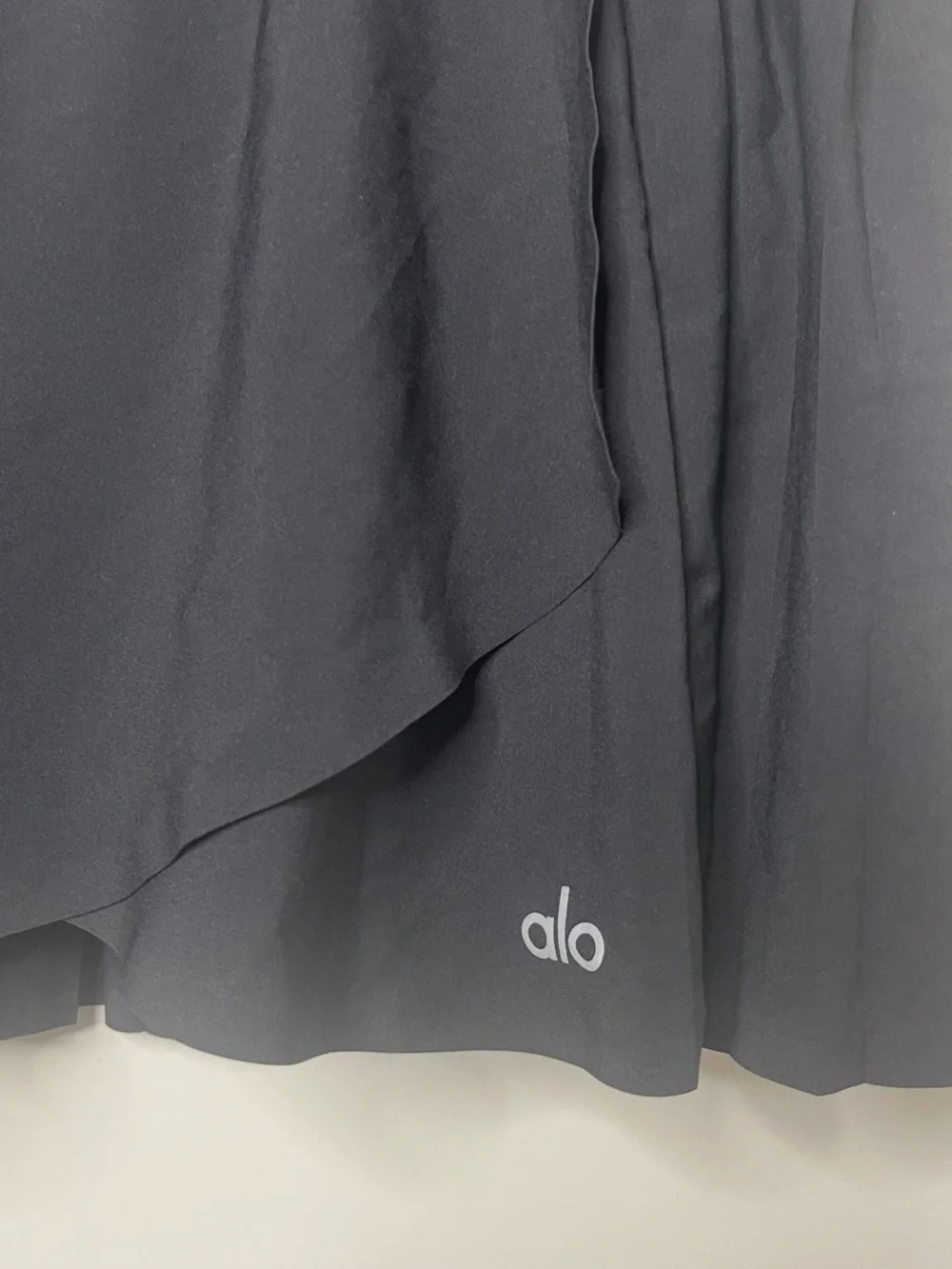 ALO Yoga Black Pleated Skater Skort